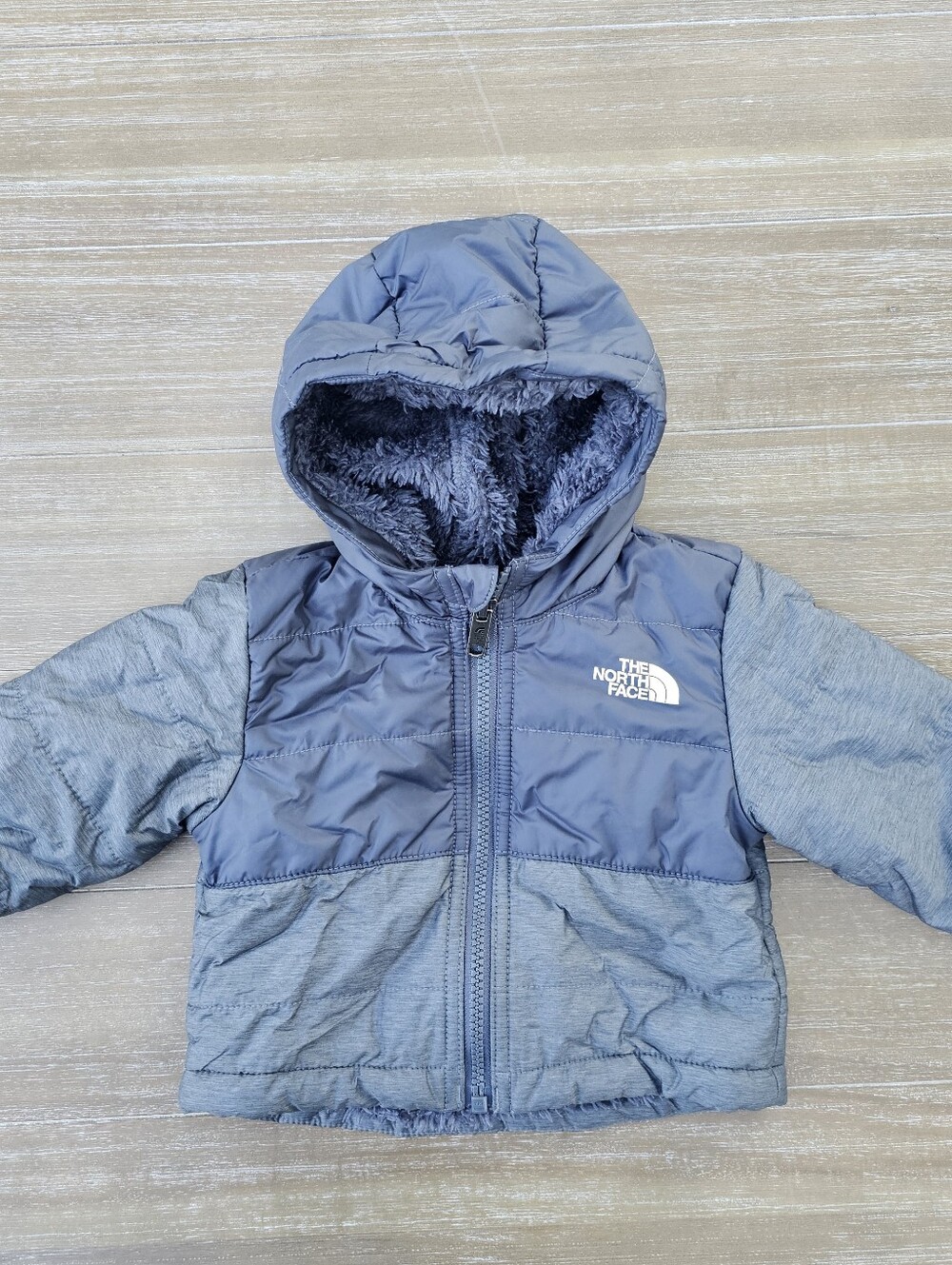 The North Face 0-3mo Fleece Lined Reversible Jacket